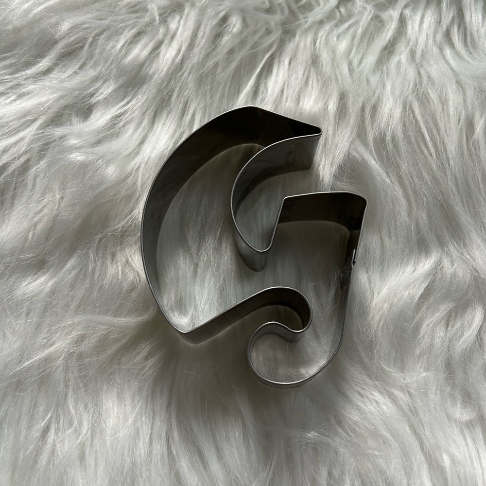 Glossier Silver Metal Cookie Cutter